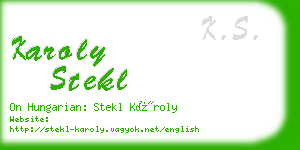 karoly stekl business card